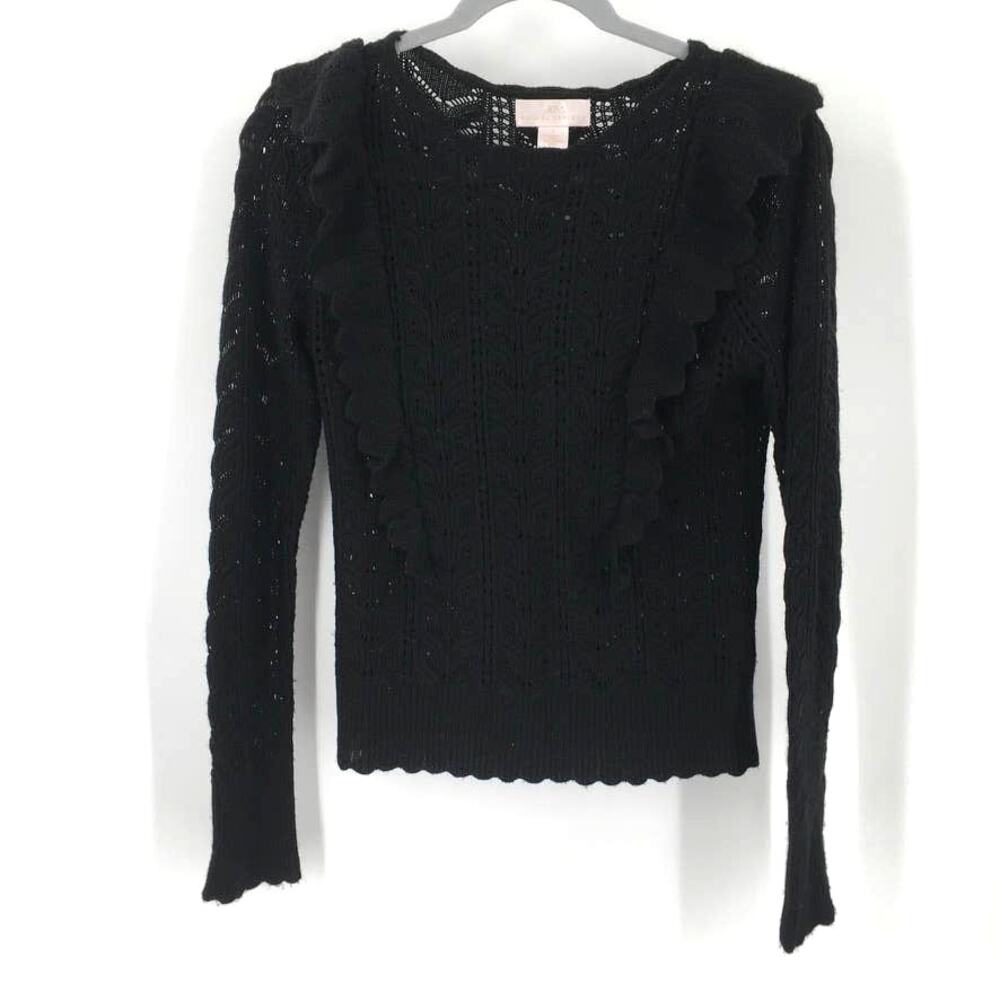 Rachel Parcell Pointelle Ruffle Sweater - Picture 3 of 8